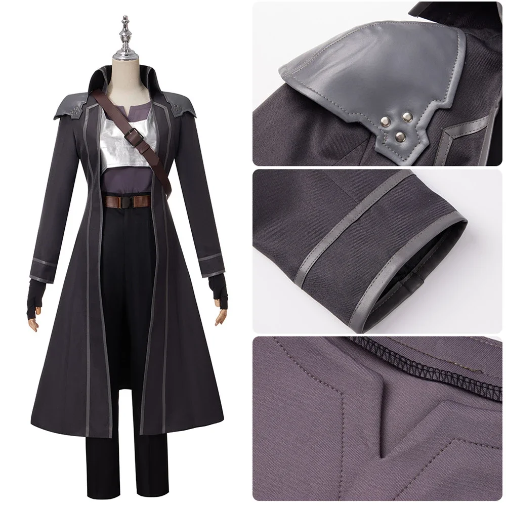 Game Sword Art Online SAO Kirito Kirigaya Kazuto Robe Cosplay Costume Long Overcoat Trench Coat Eugeo cosplay Adult Full Set Men