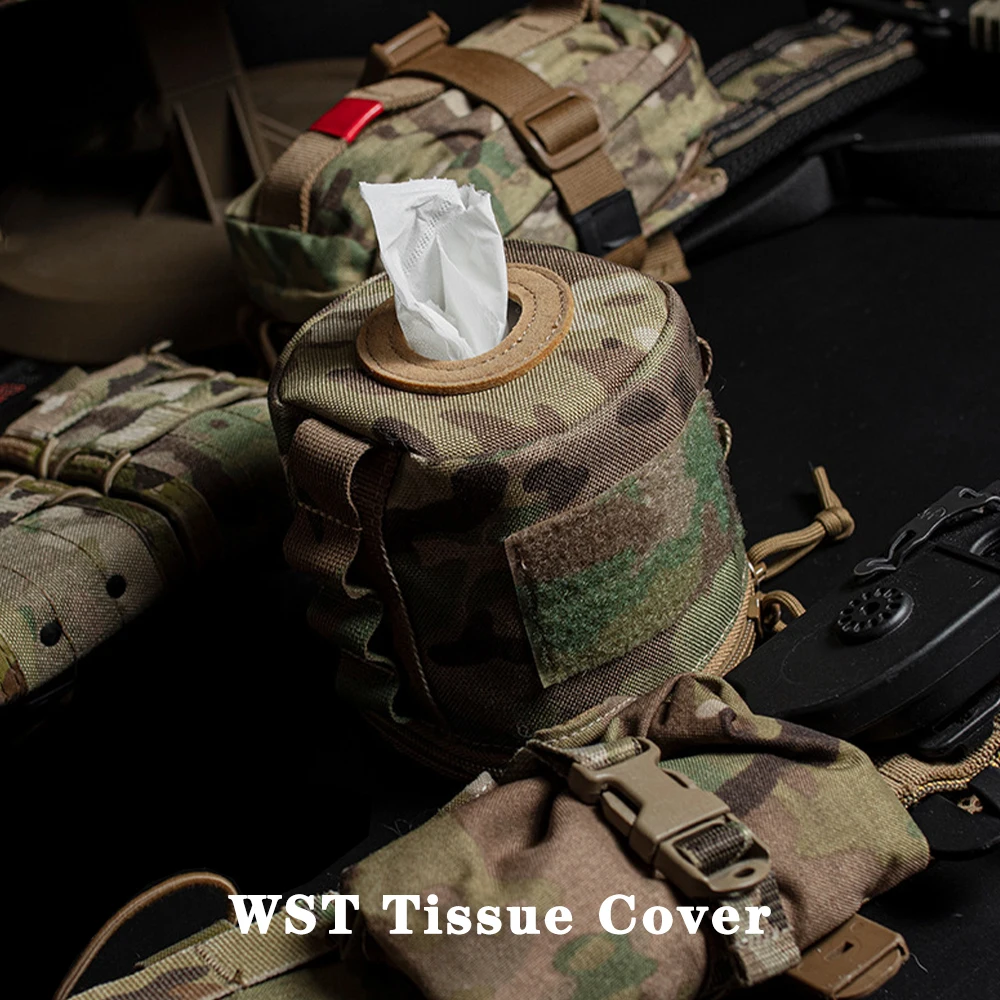 Tactical hygiene roll paper storage bag, toilet paper holder suitable for outdoor, camping hunting fishing hiking Tissue Cover