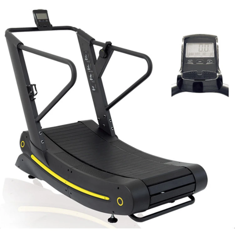 Most Popular China Made Gym Equipment No Motor Treadmill Curved Treadmill Commercial