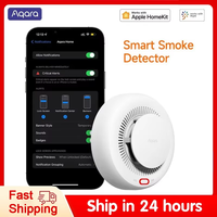 Aqara  Smart Fire Alarm Monitor Zigbee 3.0 Smoke Alarm Detector Sound Alert smart Home Security Work With Xiaomi Mi home Homekit
