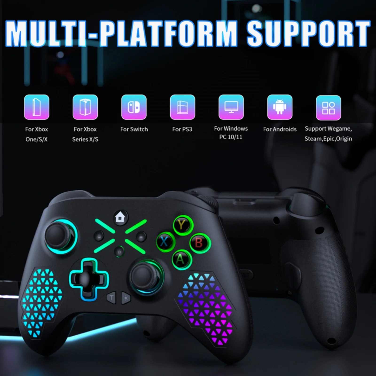 وحدة تحكم لوحدة تحكم Xbox One Series/PC/Android Gamepad 2.4G عصا تحكم لاسلكية للتحكم عن بعد تدعم لعبة البخار/Wegame Rocker