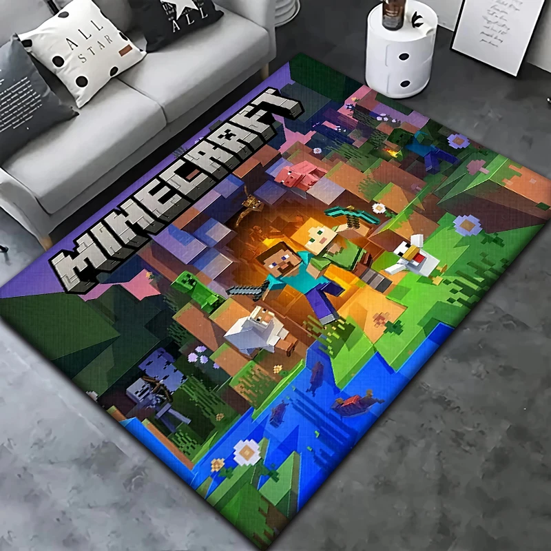 3D sandbox game Carpet for children,Living room Bedroom floor mat Kitchen mat Children's Bedroom Mat,room decor，Children‘s Art