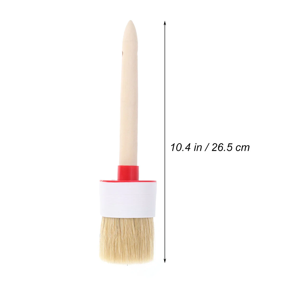 Car Detailing Brush Round Head Bristle Wood Handle Car Cleaning Brush Tool Natural Boar Hair Washing Detail Brush For Wheel