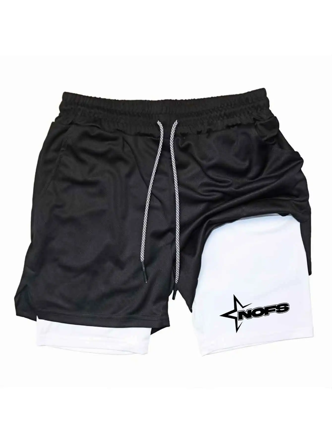 2026 Men's Sports Shorts Printed Sports Shorts, Double Layer, Quick Drying, Basketball, Fitness