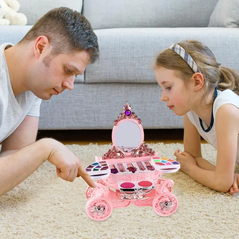 水溶性女の子メイクおもちゃシミュレーション化粧品セット赤ちゃんごっこ遊びマニキュア口紅アクセサリー人形子供のおもちゃギフト