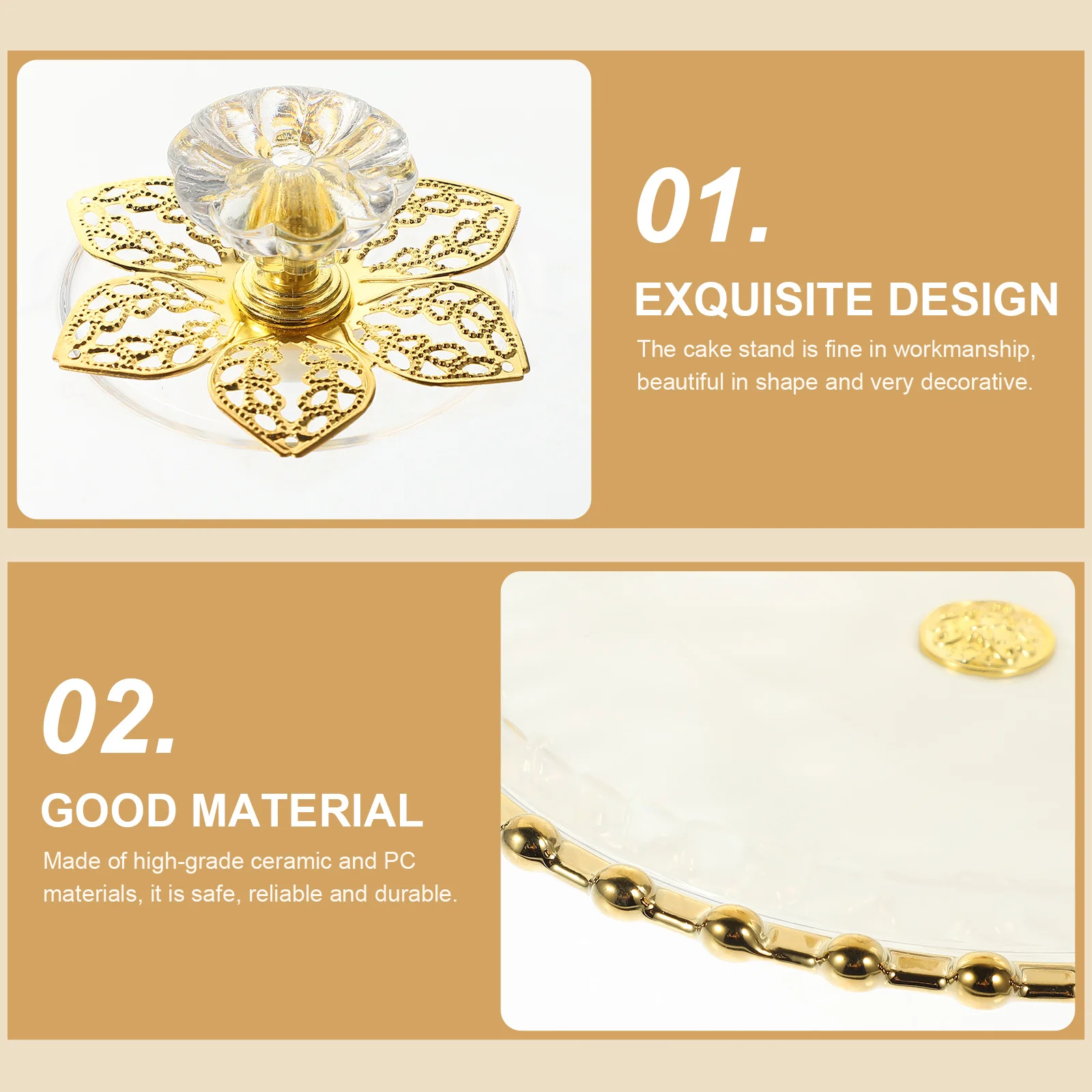 

Cake Stand With Cover Round Cake Plate Transparent Dome Food Protector Hygienic For Party Wedding Baking Dessert