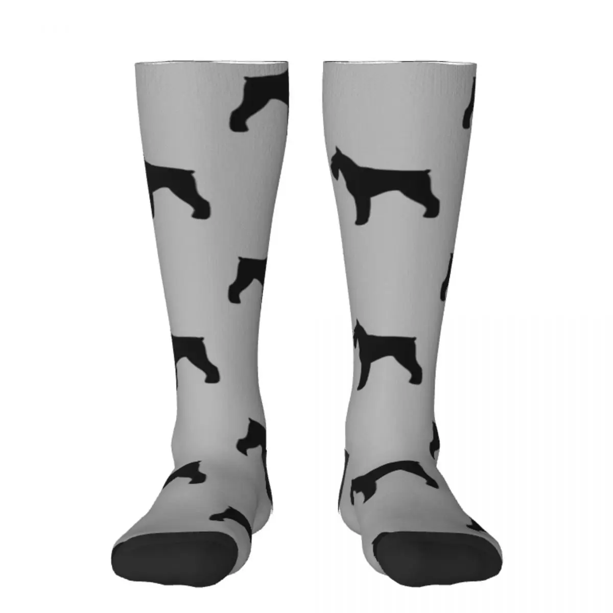 

Giant Schnauzer Silhouette(s) Socks funny gift gifts snow new year Men's Socks Luxury Women's