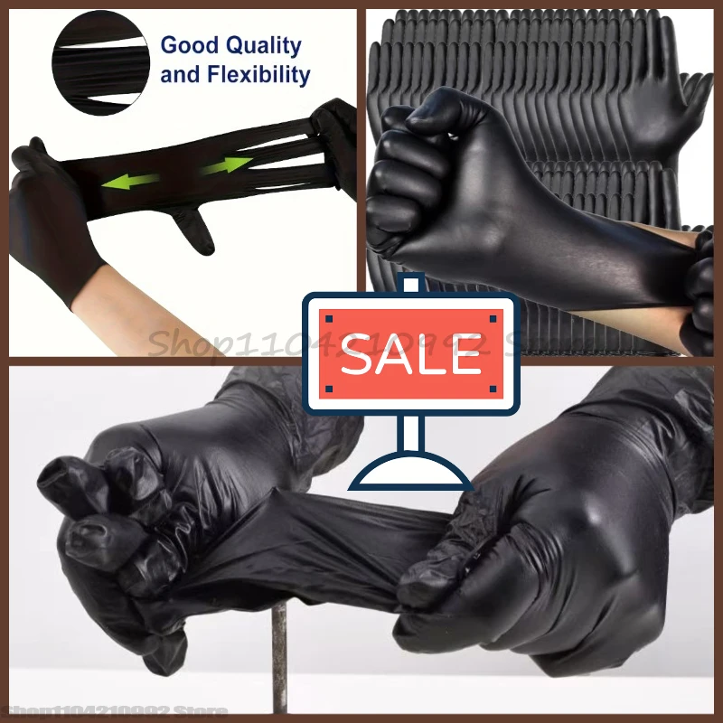 Disposable Nitrile Gloves, Durable Household Cleaning Gloves, Suitable for Kitchen Cleaning, Tattooing, Hair Dyeing  Disposable
