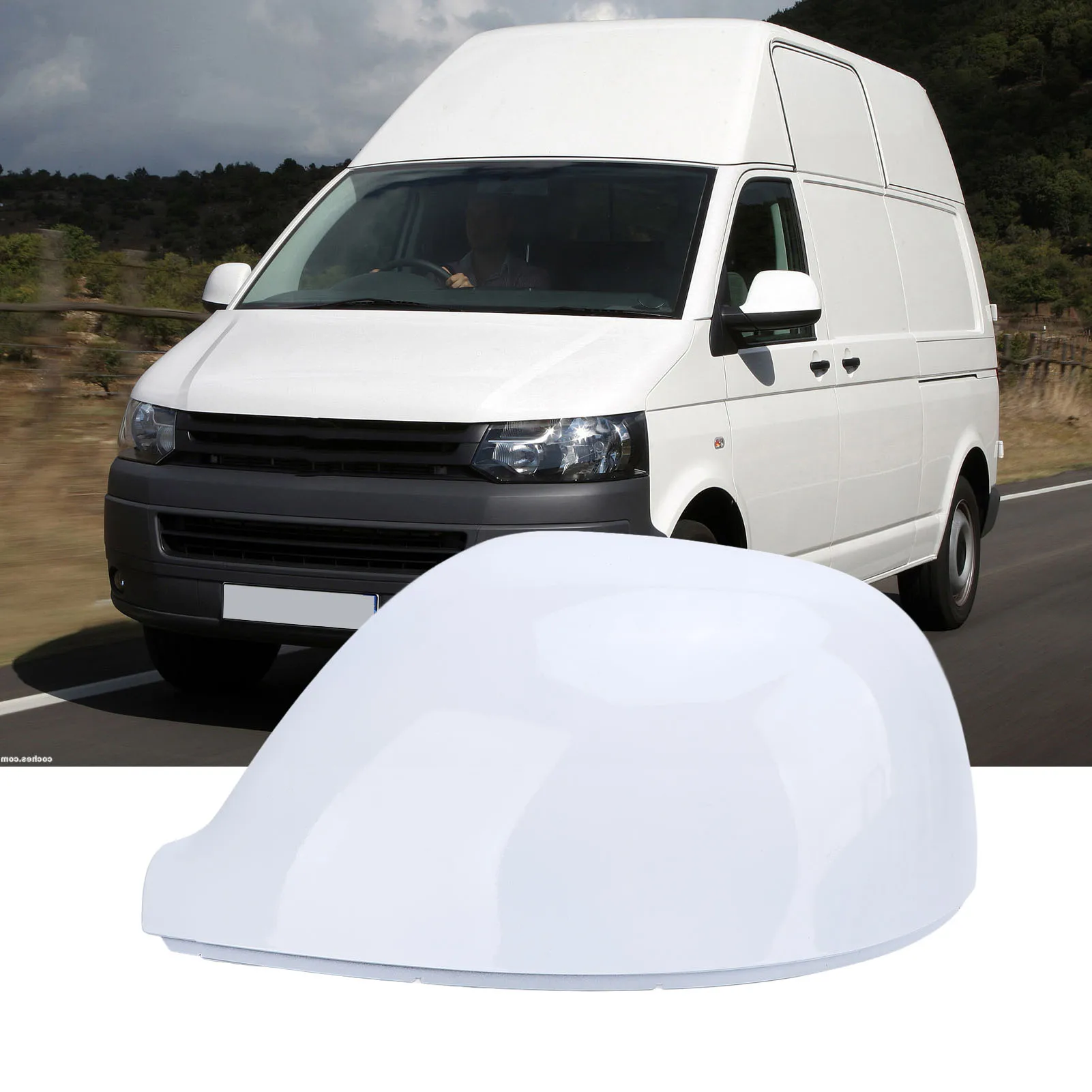 

Крышка зеркала заднего вида молочно-белого цвета, украшение, защита крыла, крышка зеркала, замена крышки для T5 T5.1 T6