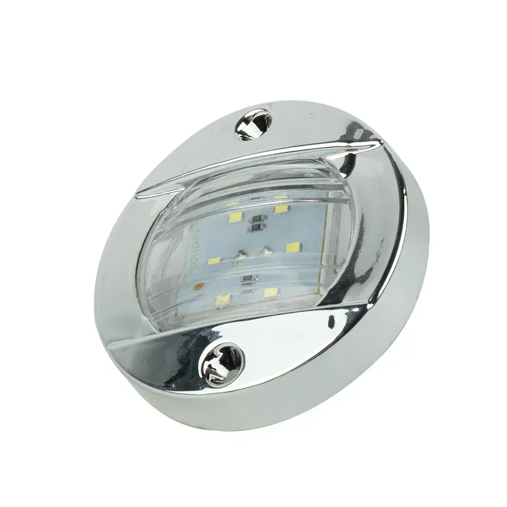 Marine Boat LED Stern Light Waterproof Round White LED Tail Lamp DC 12V Yacht Accessories RV Marine Boat Transom Light