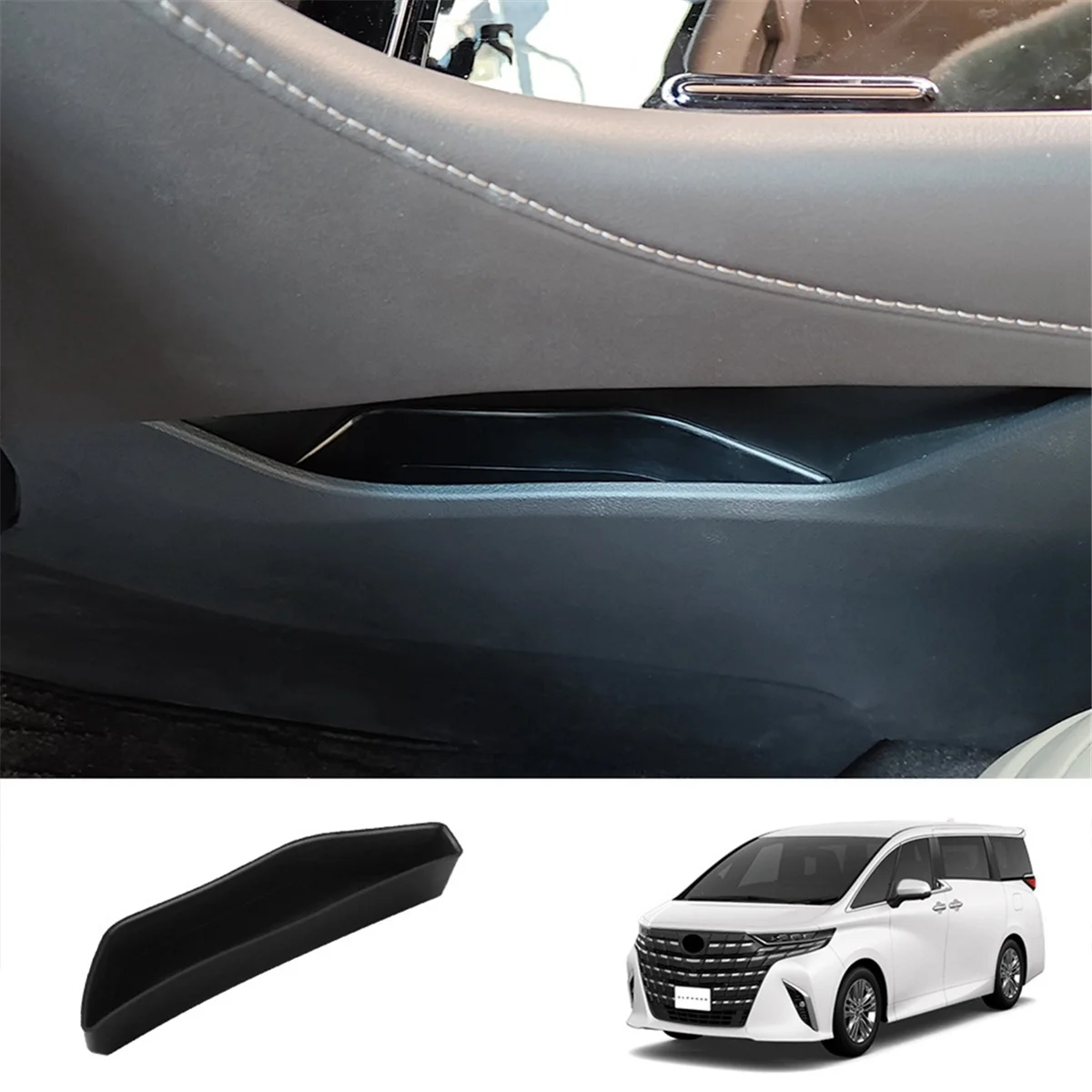 Boîte de rangement latérale inférieure de la console centrale de voiture pour Toyota ALPHARD, série 40, 2023 +, siège passager, RHD