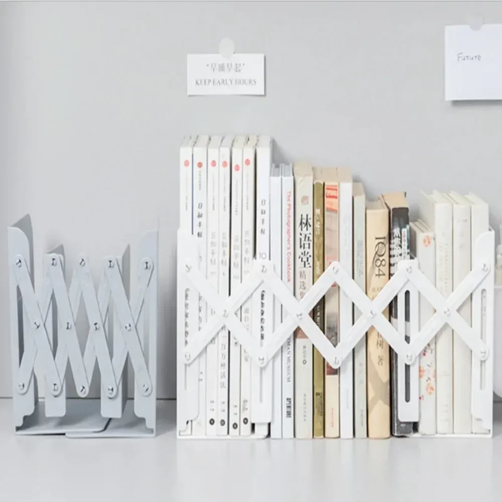 2Colors Retractable ABS Book Stand Creative Students Use Bookshelf Data Clip Stretch File Baffle Retract Zoom Book Shelf Bookend
