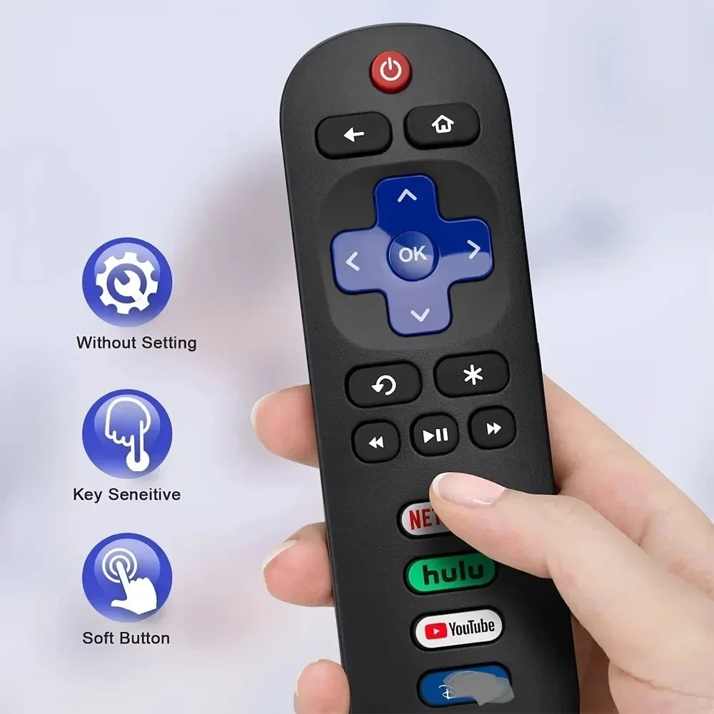 

YP Smart Home Universal Remote Control for RokuTV Compatible with Roku Series Smart TV Multifunctional Control for Xiaomi