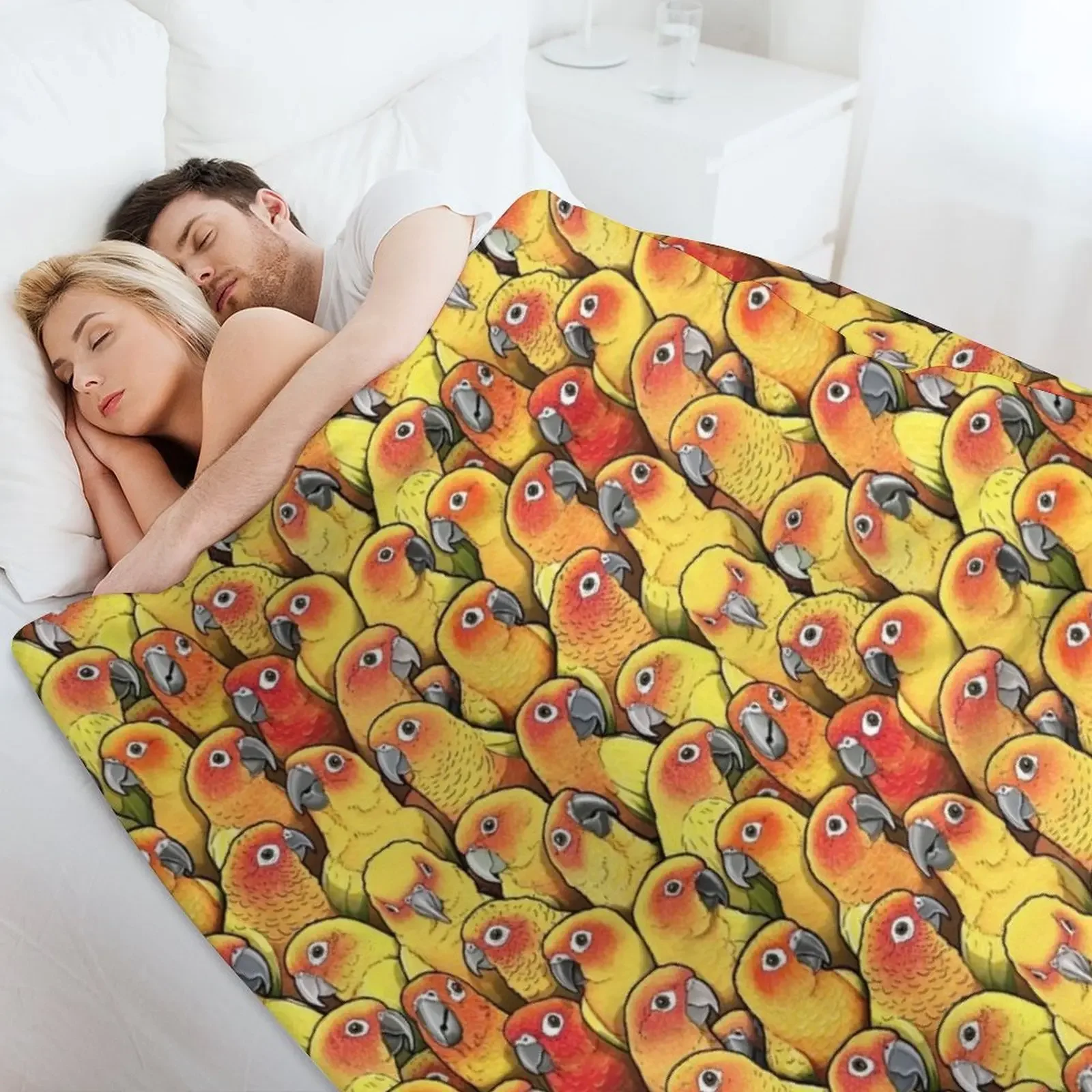 بطانية رمي Sun Conures الفاخرة St لحقيبة نوم الطفل بطانيات هدايا شخصية