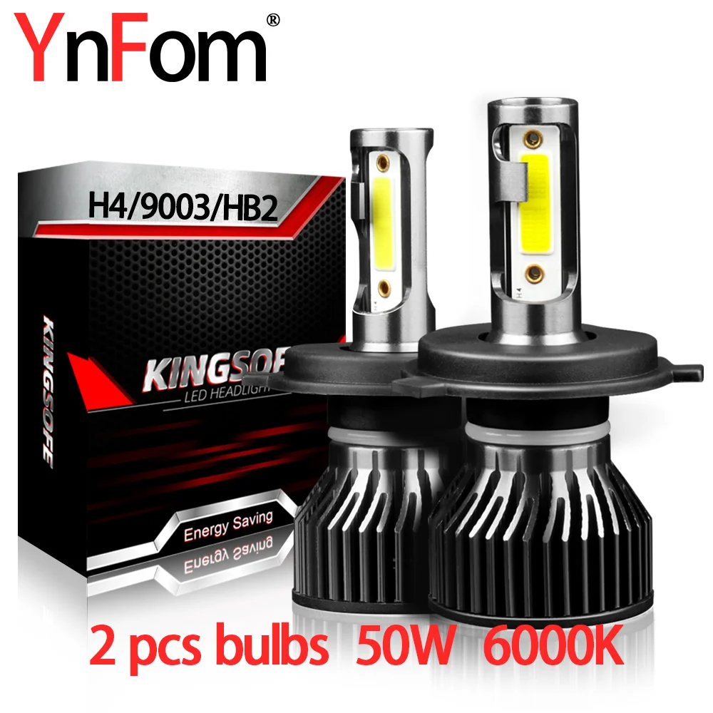 

YnFom Car Special Halogen To LED Headlight (2 Pcs) H4 9003 HB2 Bulbs Kit For Cars Low Beam,Car Accessories