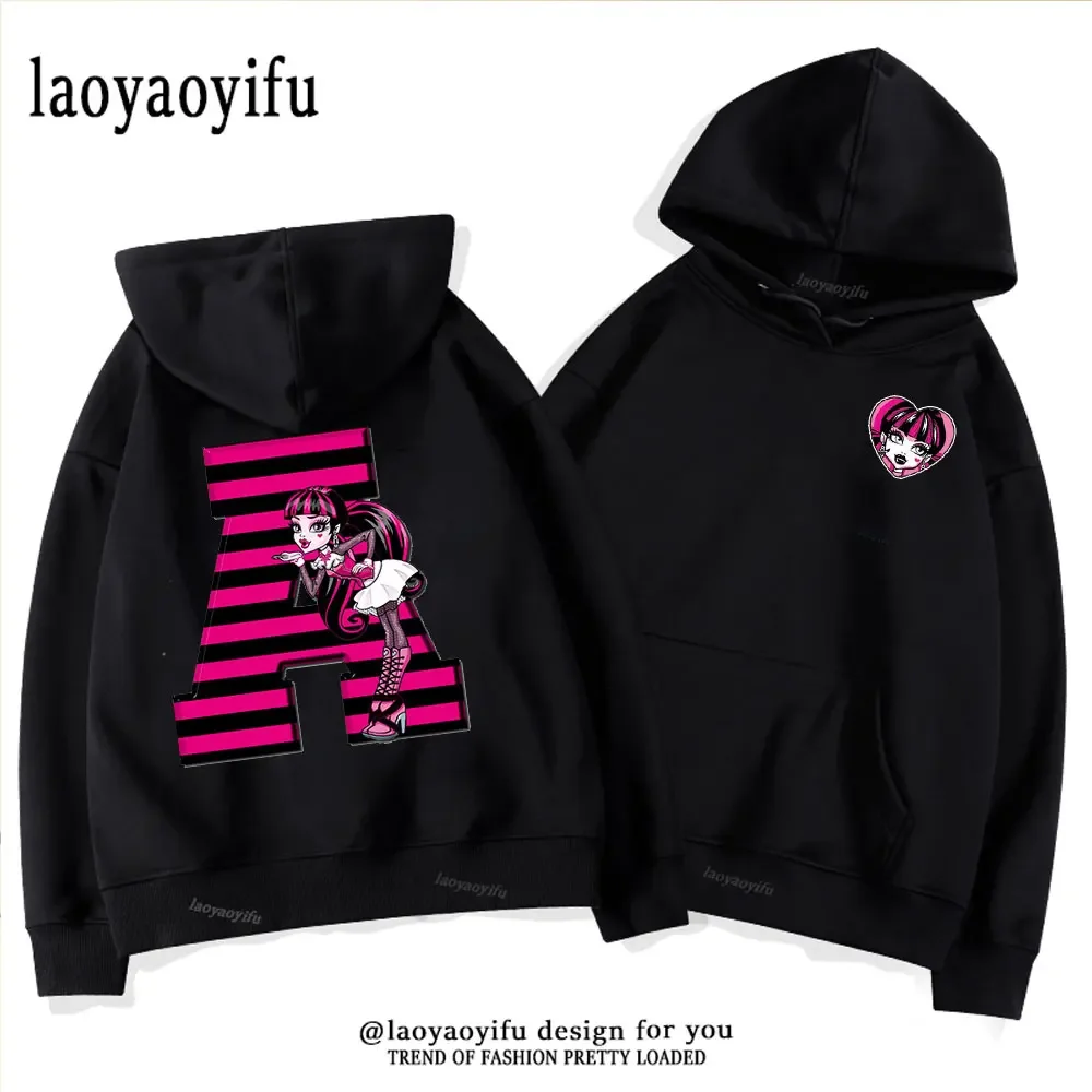 Classic Cartoon Lagoona Monster High Classic Sweatshirt Women Kawaii Style Autumn Hoodies Vintage Printed Streetwear Coat