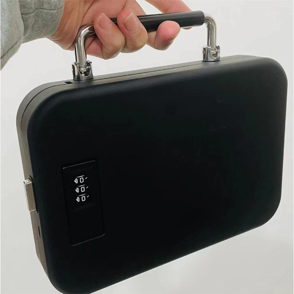 Portable Biometric Fingerprint Senha Gun Safe Box, Mini Pistol Storage, cofre para armas, casa, carro, dinheiro inteligente