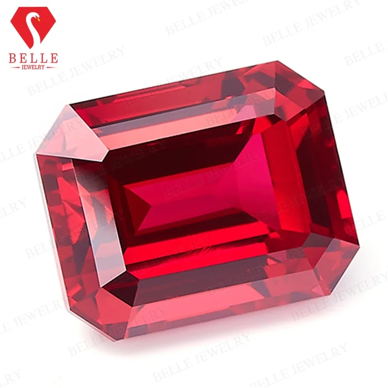 

New Promottion Brilliant Emerald Cut Hot Sale Natural Lab Grown Ruby VVS1 AGL Certificated Diamond Beads Jewelry Making Charms