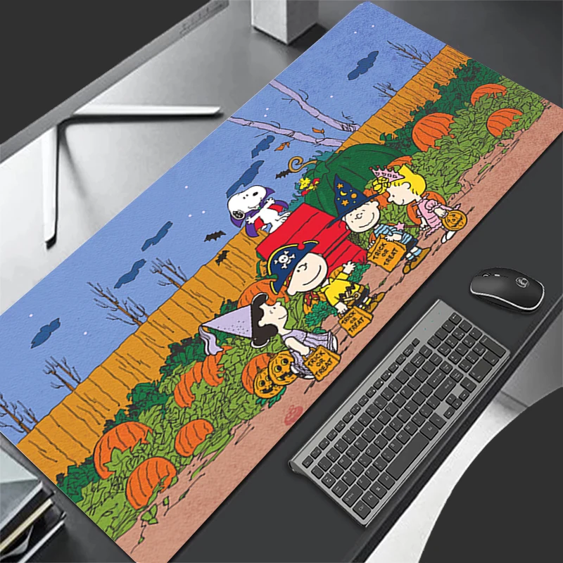 Mousepad Pattern Game Pad Rubber HD Mouse Pad Gaming Desk Mat Non Slip Table Mat PC Gamer Cabinet Cartoon S-snoopy Keyboard Pad