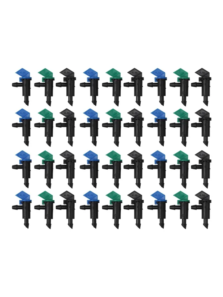 300 60Pcs Drip Irrigation Emitter Adjustable Flow Water Saver For Garden Plant Flower Vegetable PE Pipe Greenhouse Watering Tool