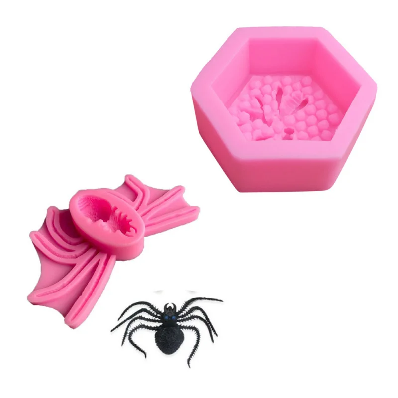 Spider Hive Fondant Cake Decoration Mold Halloween Cookie Mold Chocolate MoldDIYAromatherapy Perfumed Soap Mould