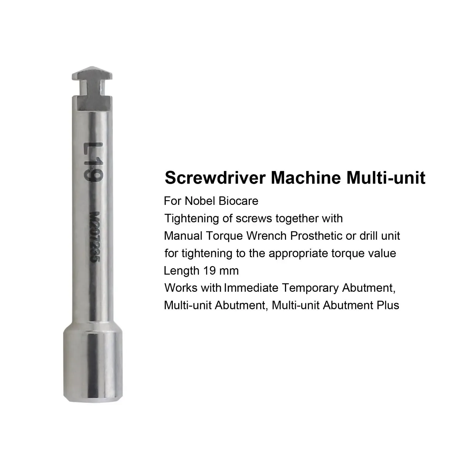 Destornillador Nobel para implante Dental, adaptador de llave de trinquete de torsión, destornillador multiunidad Nobel, destornillador Manual