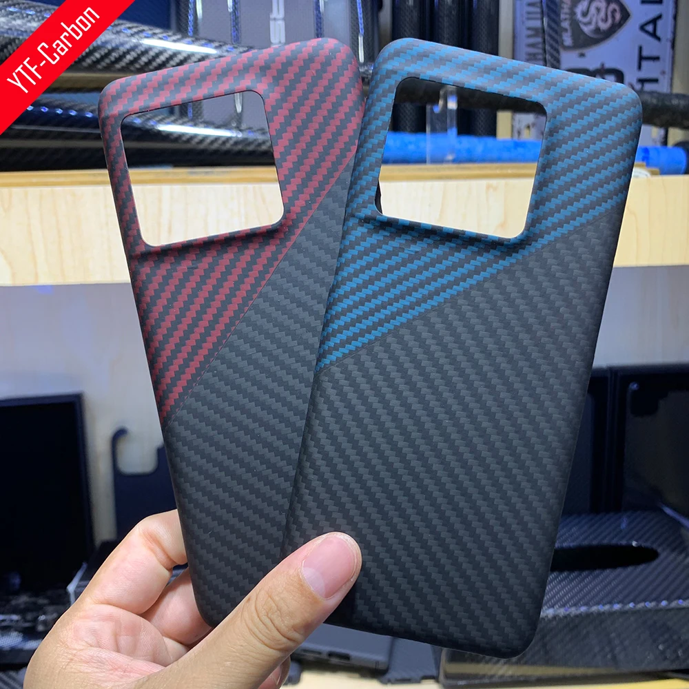 

YTF-carbon Color carbon fiber case For oneplus Ace pro 5G case Ultra-thin anti-drop Aramid fiber oneplus 10T 5G phone hard Cover