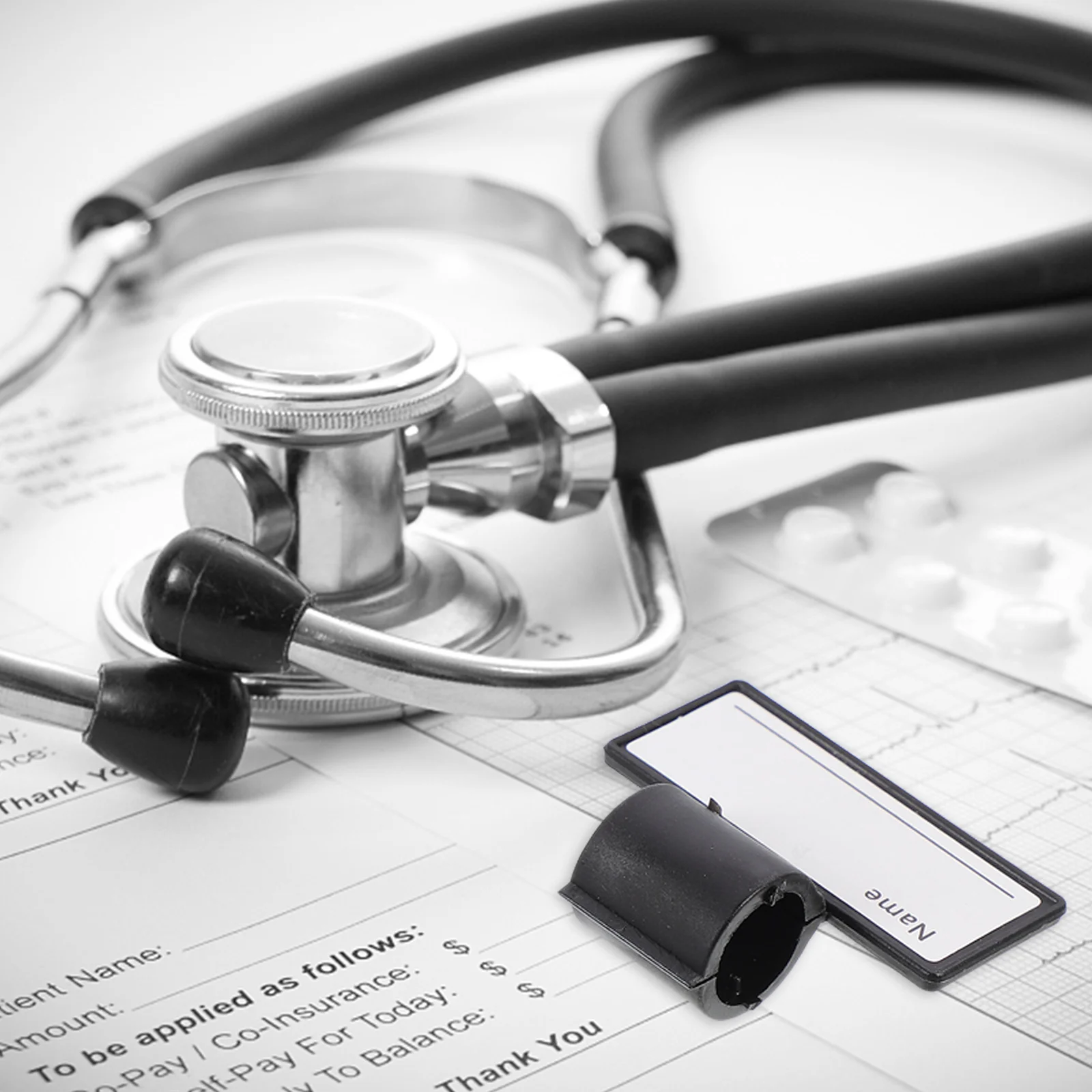 

12Pcs Stethoscope Name Labels Write on Tags for Doctors Practical Multi functional Medical Teaching Tools