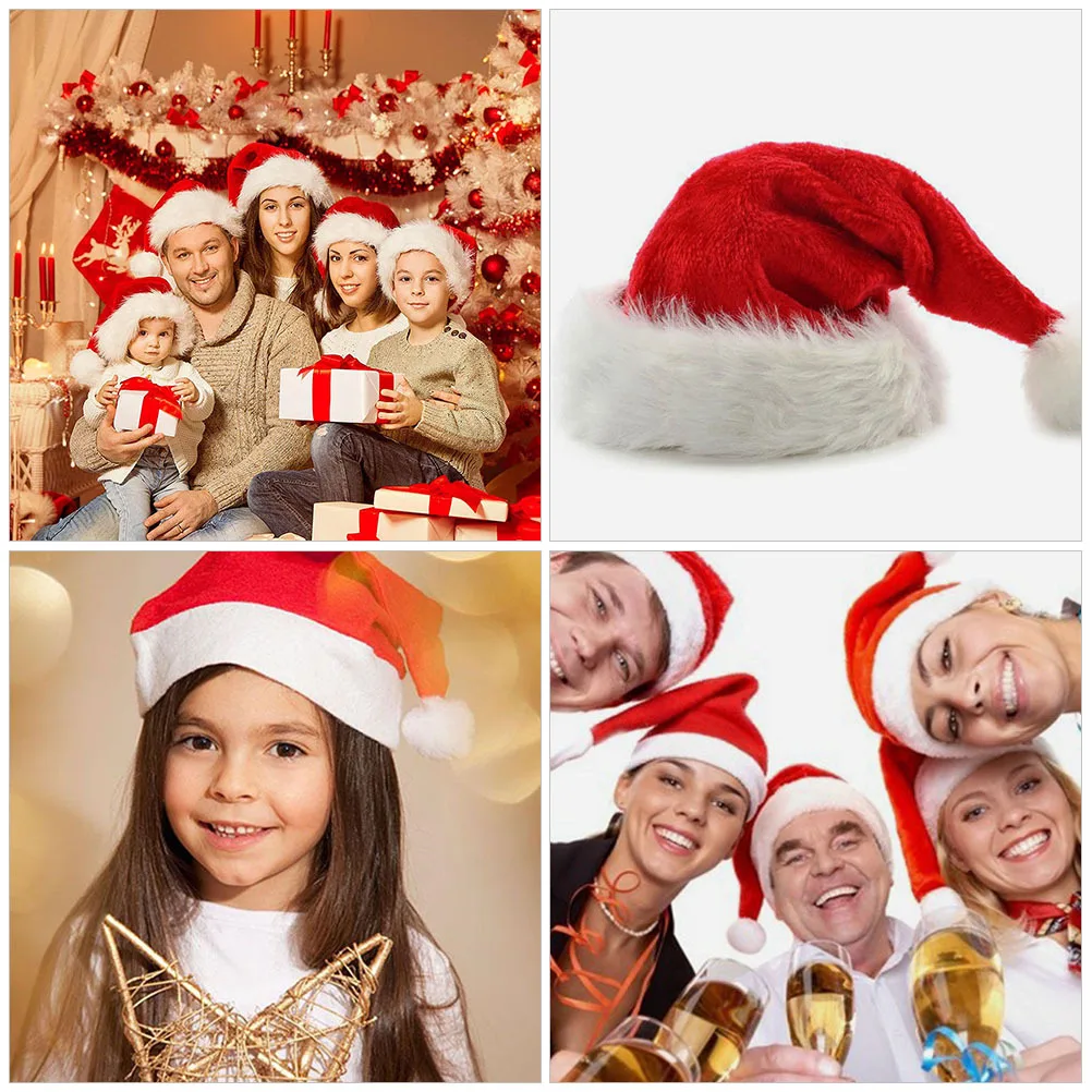 

4Pcs Christmas Cap Stylish Holiday Hat for Men Women Party Event Winter Festival Decoration Reusable Medium Size