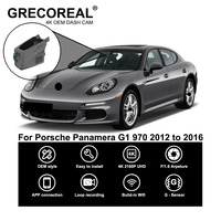 GRECOREAL 4K Dash Cam Front Rear WiFi Car Dual Dashcam APP Control Plug Play Compatible with Porsche Panamera Chassis G1 970