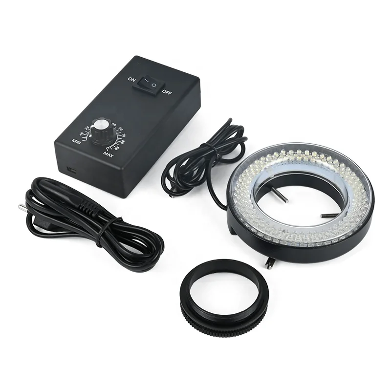 Direction-Adjustable L44 LEDs Microscope LED Ring Light With Intensity Controller for Stereo Microscopes Illuminator