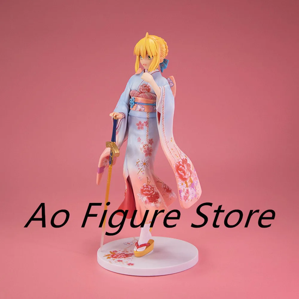 

24 см аниме-фигурки, игрушки Fate Stay Night Altria Pendragon, кимоно в масштабе 1/7, версия. Фигурка из ПВХ, коллекция игрушек, модель куклы в подарок