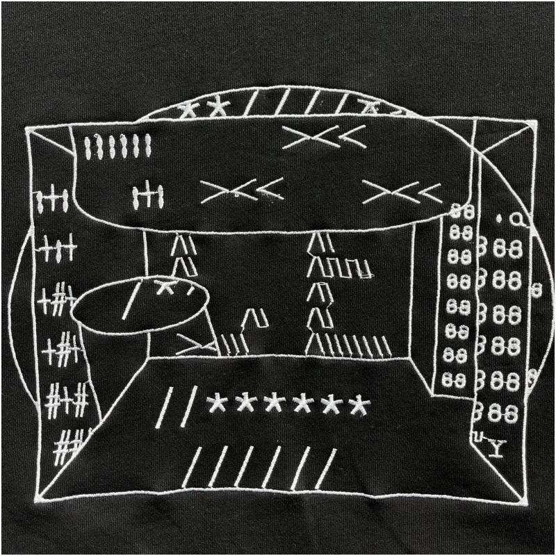 Simple Fashion Embroidered Black Hooded Sweatshirt Cavempt Hoodie Loose Round Neck C.E Top