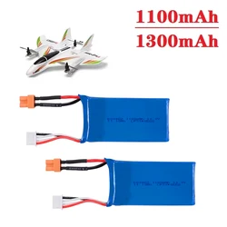 3S 11.1V 1100mAh/1300mAh Battery with Charger for XK X450 FPV RC Airplane Spare Parts 11.1V Lipo Battery for RC Electric Toys