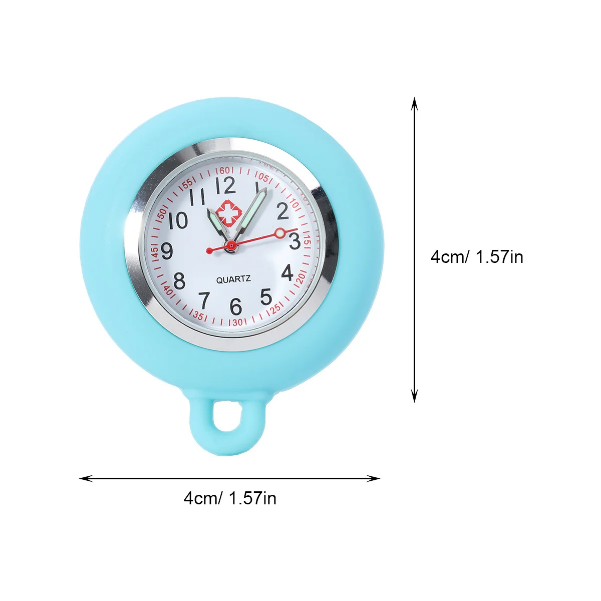Silicone Nurse Watch Lightweight Sky Blue Portable Hanging Medical Watch Simple Style for Medical Professionals