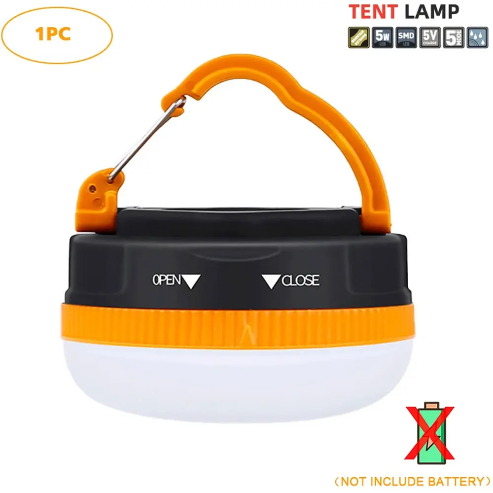 portable LED camping hanging light with built-in 1800mAh battery, USB rechargeable tent light, emergency lighting, fishing