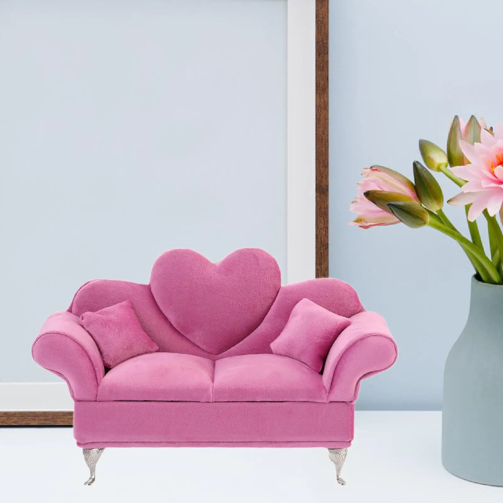 Boîte à bijoux pour canapé, boîte à bijoux pour filles et femmes, accessoires de poupée de 12 pouces, Rose, 1/6