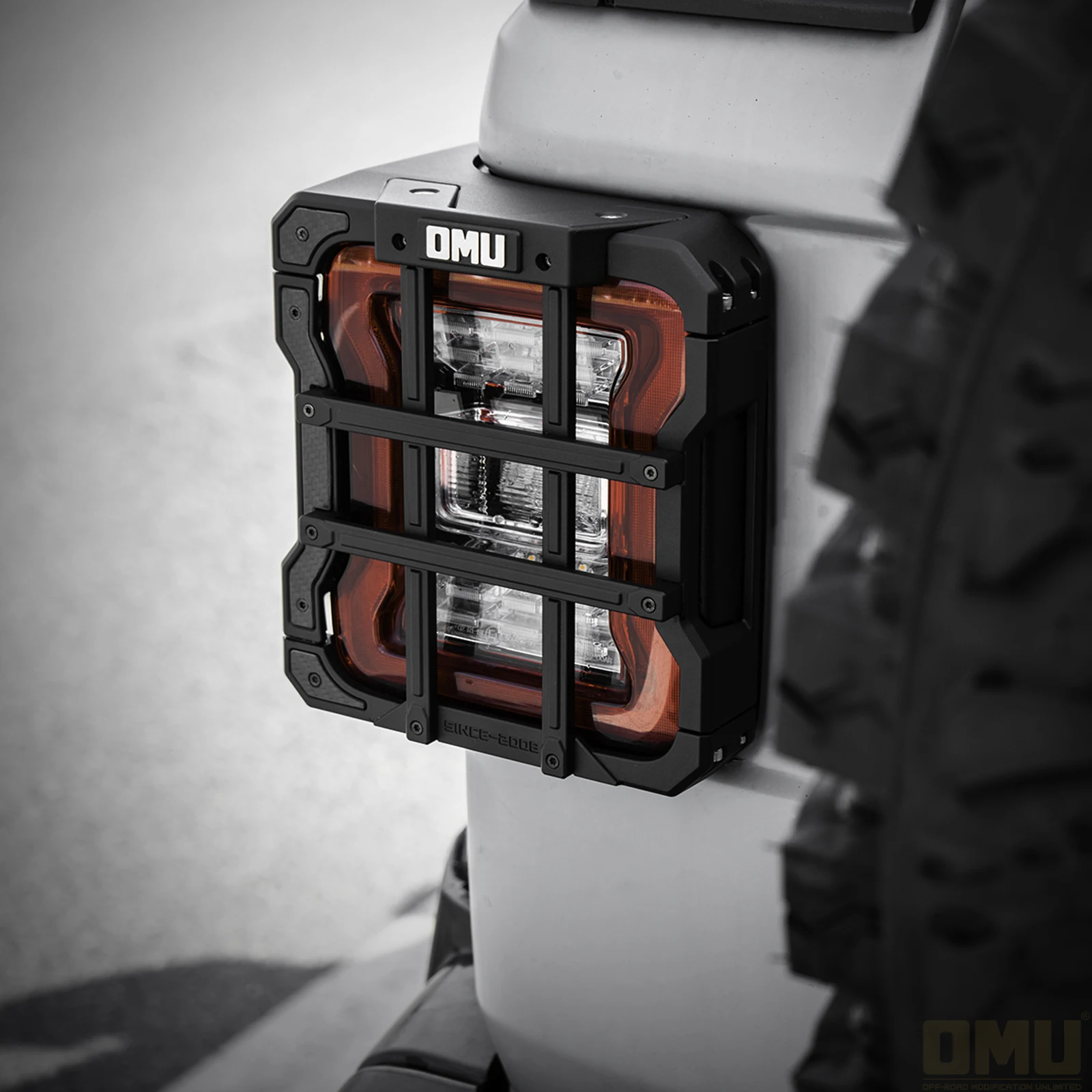 OMU 4x4 الألومنيوم الضوء الخلفي واقية قذيفة ل جيب رانجلر JL/JLU 2018-2024 على الطرق الوعرة لمبة خلفية حماية الحرس الملحقات #2