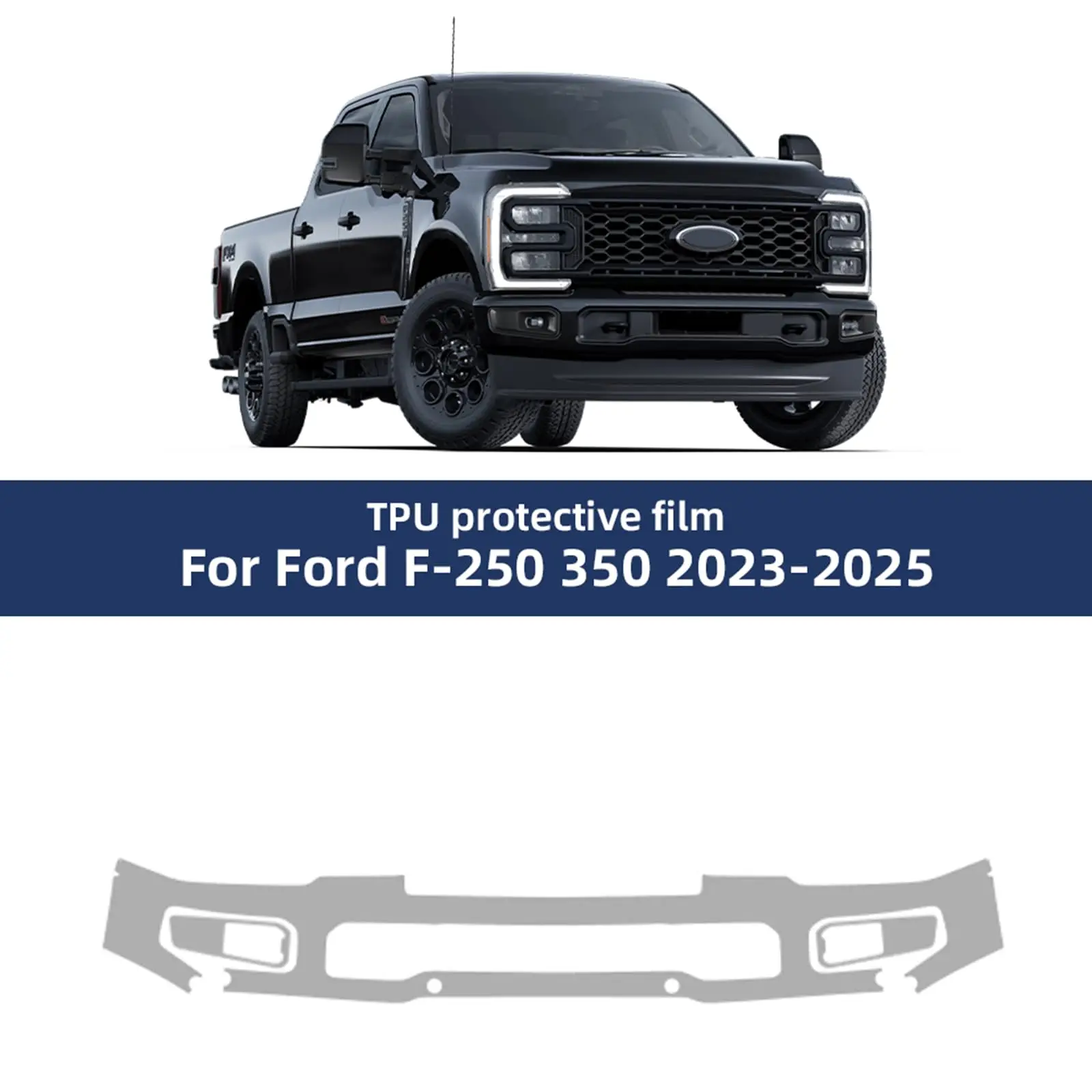 

For 2023-2025 Ford F-250 350 TPU Paint Protection Film Self-Healing Clear Bra Pre-cut PPF Car Body Anti-Scratch Resistant