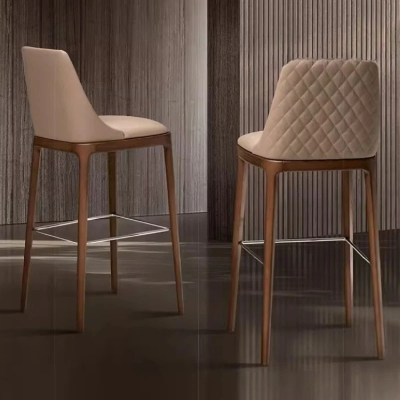 Gaming Kitchen Bar Stools Modern Designer Leather Balcony Accent Bar Chairs Barber Minimalist Banqueta Lounge Suite Furniture