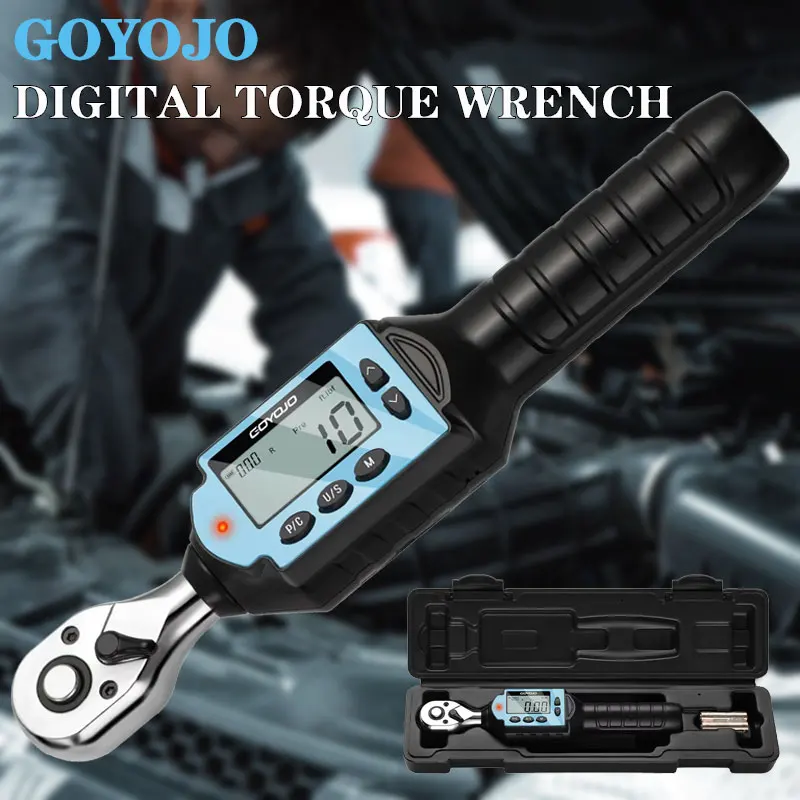 

2024 New 3/8" High Accuracy Digital Torque Wrench Multi-Purpose Automotive, Motorcycle, Bicycle and Home Repair DIY