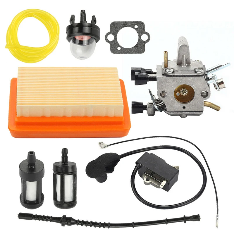 Carburetor Ignition Coil Air Filter For Stihl FS120 FS200 FS250 Trimmer Cutter