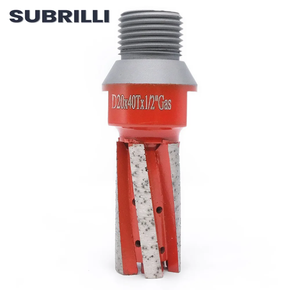 22 مللي متر الماس CNC إصبع بت حجر نحت القاطع بالوعة ثقب الحفر والطحن راوتر بت مع قطاعات شفرة بوتون