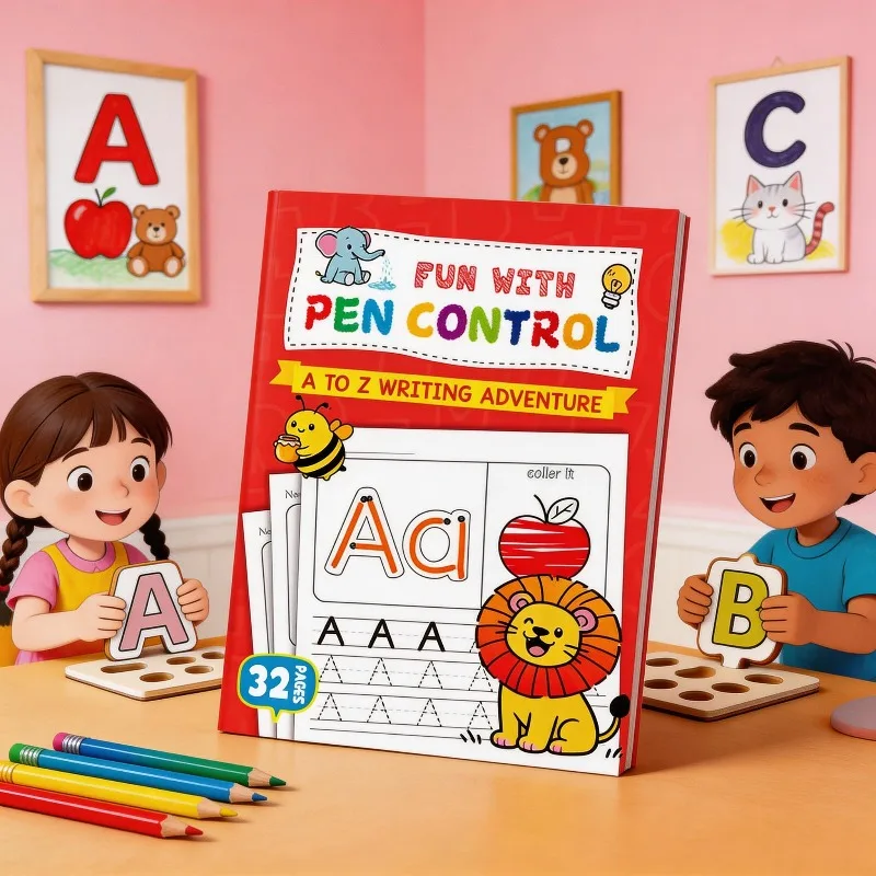 Alphabet Writing Practice Book Children's Alphabet Practice Books A-Z,Suitable for Preschool Children, Learning Writing Skills