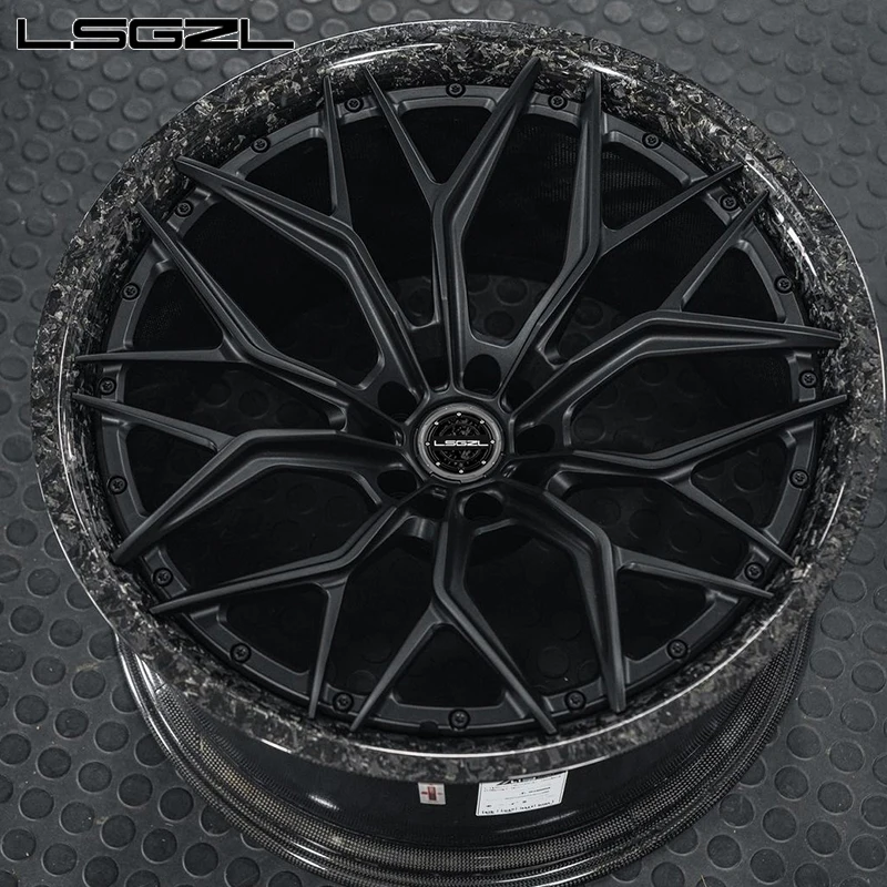 カーボンファイバーホイールホット販売鍛造アルミ合金リム高級 C8 フェラーリ 5x114.3 深凹 16-26 インチホイール