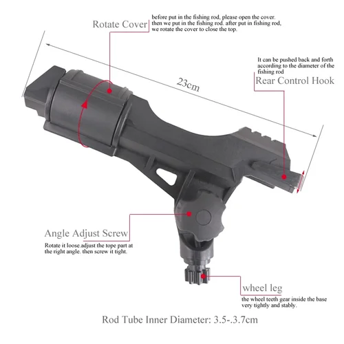 Imagen 2 del producto Accesorio para bote inflable, bote auxiliar, balsa, herramienta de pesca, soporte para caña, dispositivo para fijar caña, PVC, tabla SUP, kayak, fijador, soporte para caña, ángulo A09016
