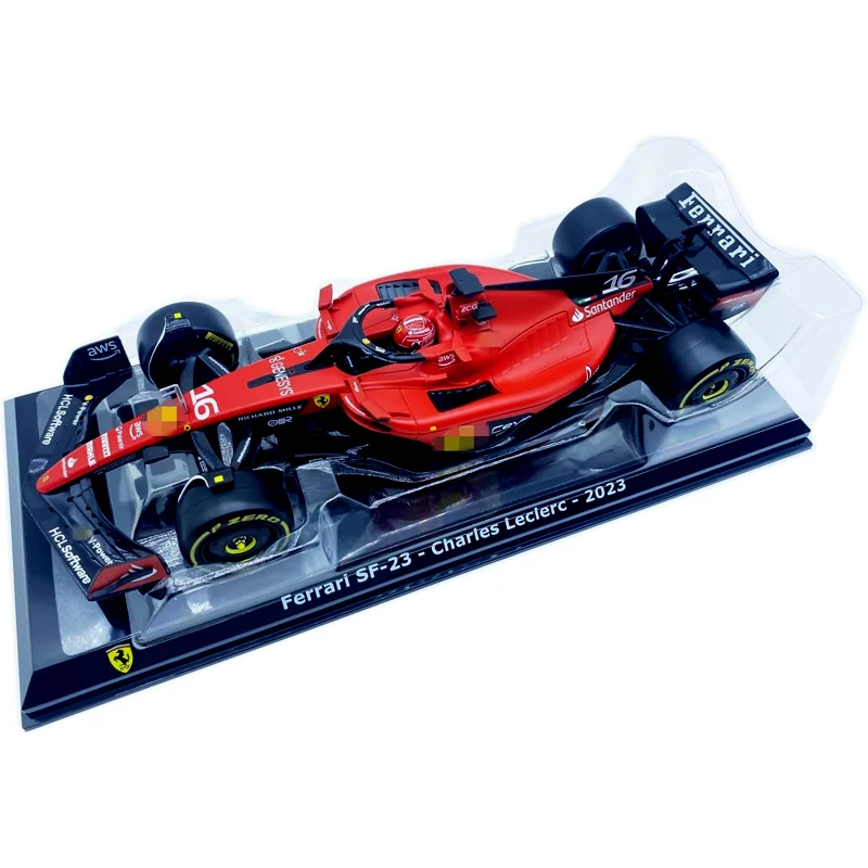 Bburago 2023 1/24 Racing Model Car for F1 Scuderia Ferrari 1:43 SF23#55 Sainz #16 Charles Leclerc Alloy Die Cast Car Model Gift