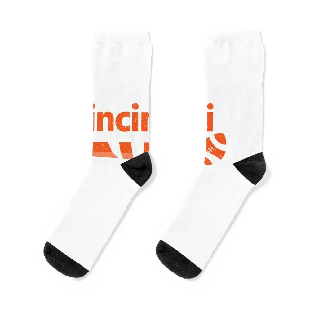 

Cincinnati Vintage Football Retro Ohio Sports Bengal Game Day Socks anime hiphop Male Socks Women's