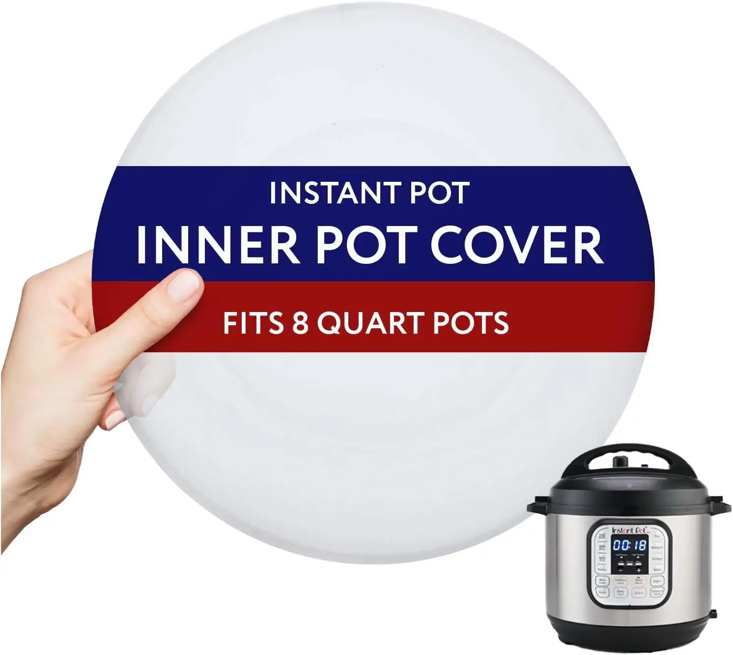 

For Instant pot 8-quart silicone instant pot lid, compatible with IP-DUO80 pressure cooker leak proof silicone lid replacement