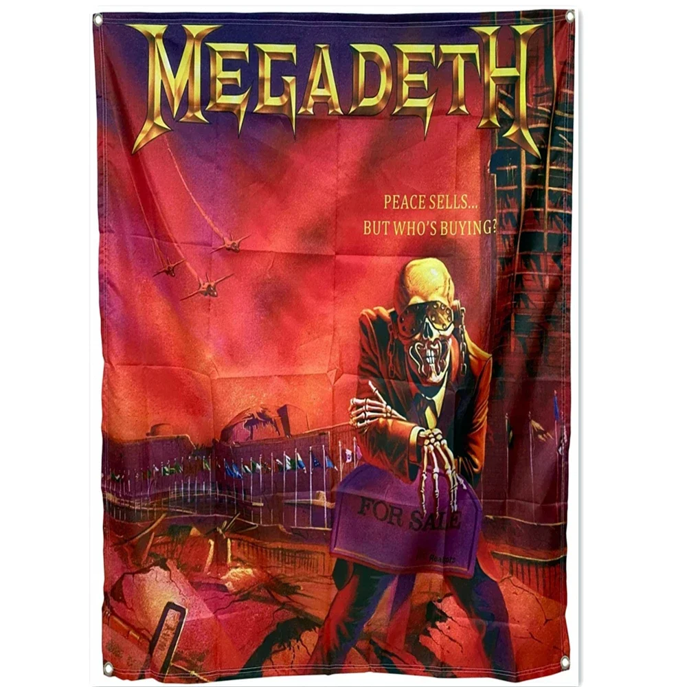 Punk Hardcore Rock MusicBanner Canvas Painting Death Art Poster Tapestry Wall Hanging Flag Bedroom Dormitory Wall Decoration